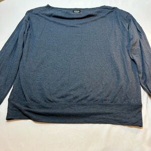 Prana Women’s Slate Blue Long Sleeve Top boat neck style light weight size S